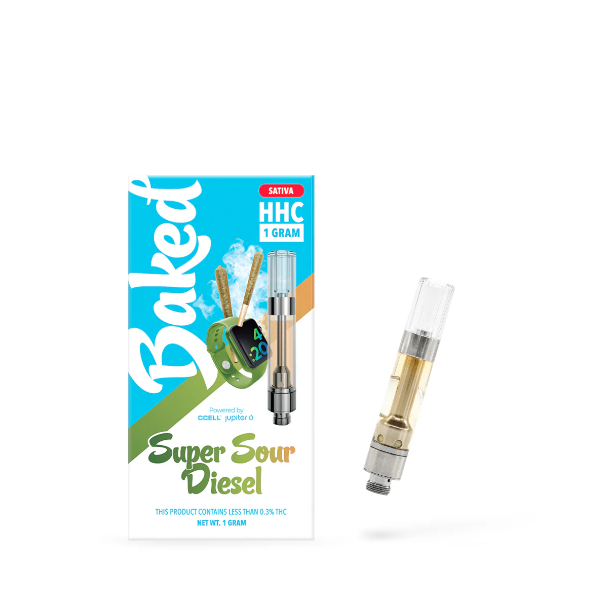 1 Gram HHC Vape Cartridge - Super Sour Diesel | Sativa